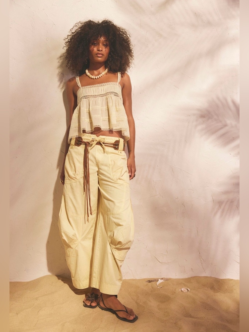 FP Movement by Free Onset Pull On Cargo Pants~ Lemon Zest